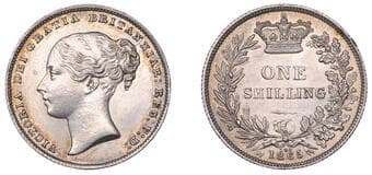 The Gary Oddie Collection of English Regal Shillings
Victoria (1837-1901), Shilling, 1865, die 108, 5.66g/6h (ESC...