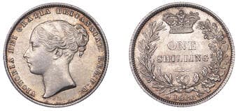 The Gary Oddie Collection of English Regal Shillings
Victoria (1837-1901), Shilling, 1866, die 30, 5.65g/6h (ESC...