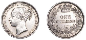 The Gary Oddie Collection of English Regal Shillings
Victoria (1837-1901), Shilling, 1868, die 34, 5.66g/6h (ESC...