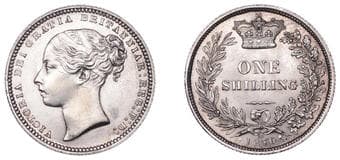 The Gary Oddie Collection of English Regal Shillings
Victoria (1837-1901), Shilling, 1870, die 19, 5.66g/6h (ESC...