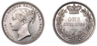 The Gary Oddie Collection of English Regal Shillings
Victoria (1837-1901), Shilling, 1871, die 6, 5.66g/6h (ESC...
