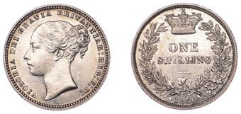 The Gary Oddie Collection of English Regal Shillings
Victoria (1837-1901), Shilling, 1876, die 3, 5.68g/6h (ESC...
