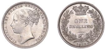 The Gary Oddie Collection of English Regal Shillings
Victoria (1837-1901), Shilling, 1878, third head, die 15,...