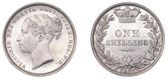The Gary Oddie Collection of English Regal Shillings
Victoria (1837-1901), Shilling, 1885, 5.65g/6h (ESC 3076; S...