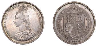 The Gary Oddie Collection of English Regal Shillings
Victoria (1837-1901), Shilling, 1887, Jubilee, 5.65g/12h (ESC...