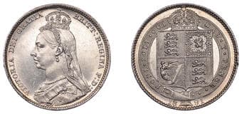 The Gary Oddie Collection of English Regal Shillings
Victoria (1837-1901), Shilling, 1891, 5.66g/12h (ESC 3145; S...