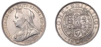 The Gary Oddie Collection of English Regal Shillings
Victoria (1837-1901), Shilling, 1898, 5.67g/12h (ESC 3163; S...