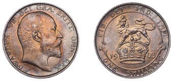 The Gary Oddie Collection of English Regal Shillings
Edward VII (1901-1910), Shilling, 1903, 5.65g/12h (ESC 3589;...