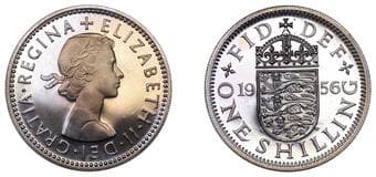 The Gary Oddie Collection of English Regal Shillings
Elizabeth II (1952-2022), Sterling issues, Proof Shilling,...