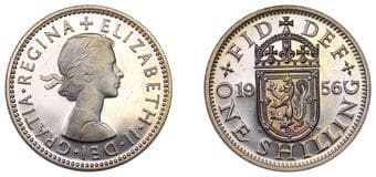 The Gary Oddie Collection of English Regal Shillings
Elizabeth II (1952-2022), Sterling issues, Proof Shilling,...