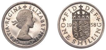 The Gary Oddie Collection of English Regal Shillings
Elizabeth II (1952-2022), Sterling issues, Proof Shilling,...