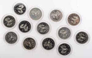The Gary Oddie Collection of English Regal Shillings
Elizabeth II (1952-2022), Decimal issues, Five Pence (13),...
