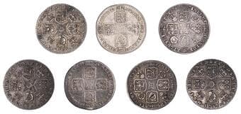 The Gary Oddie Collection of English Regal Shillings
Miscellaneous Lots, Shillings (7), George II (4), George III...