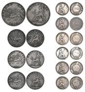Ionian Islands, British administration (1815-1864), obol, 1819; 2 lepta, 1819 (2), 1820; 30 lepta, 1834, 1849 (2),...