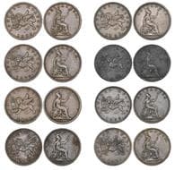 Ionian Islands, British administration (1815-1864), 1 lepton (8), 1834, 1835, 1848, 1849, 1851, 1853 (2), 1862 (KM 34;...