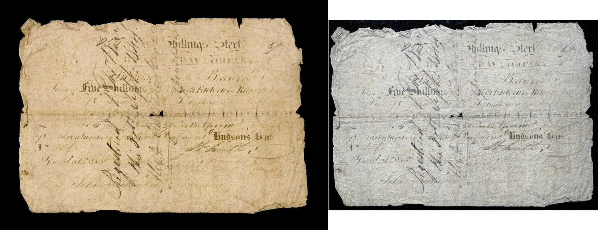 Hudson's Bay Company – Five Shillings Sterling Bill of Exchange, 1837 (York Factory Issue). Scarce HBC bill of...